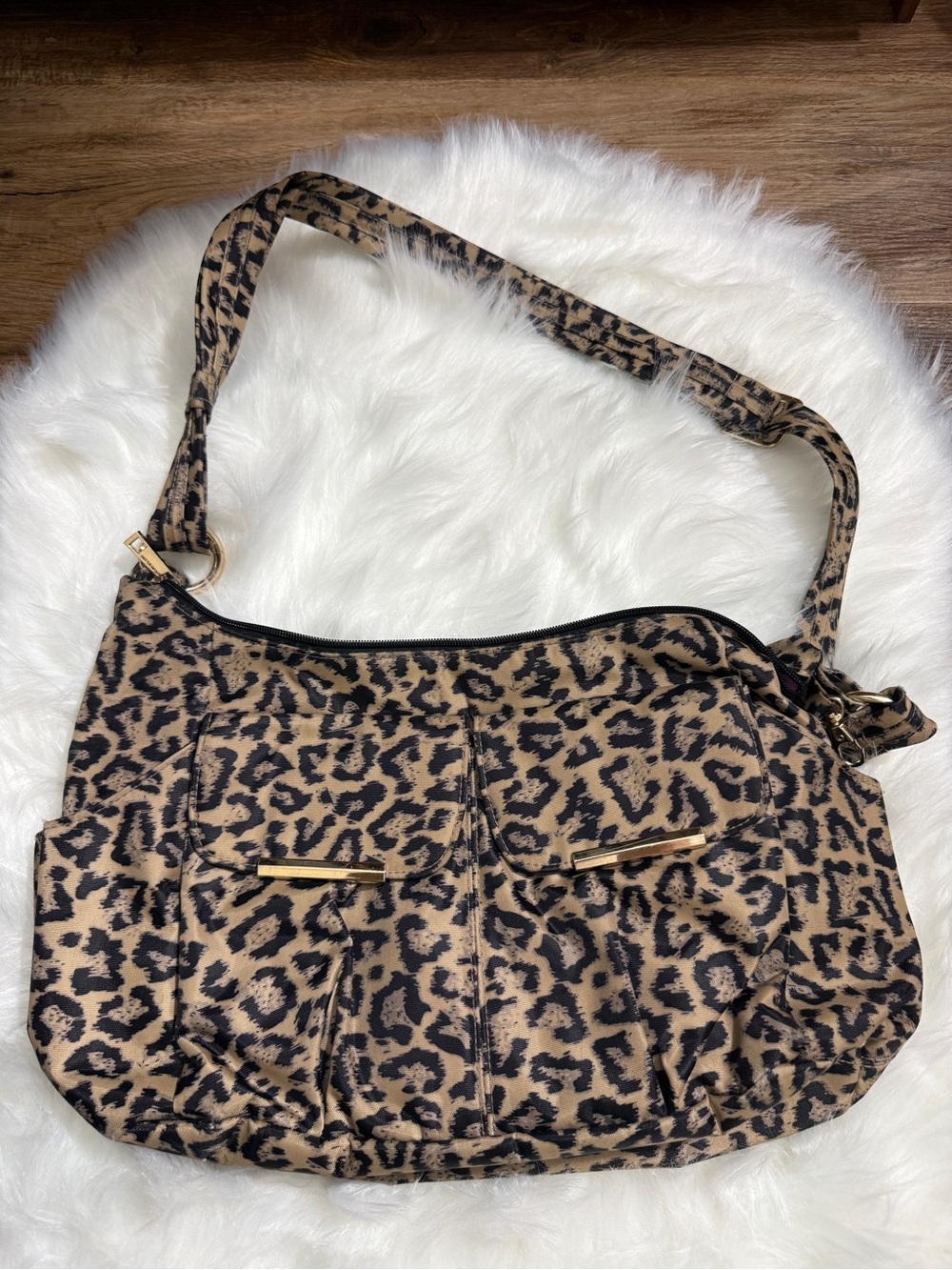 Travelon Leopard Print Shoulder Tote Bag NWOT